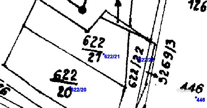 Parcela st. 622/21 v KÚ Písek u Jablunkova, Katastrální mapa