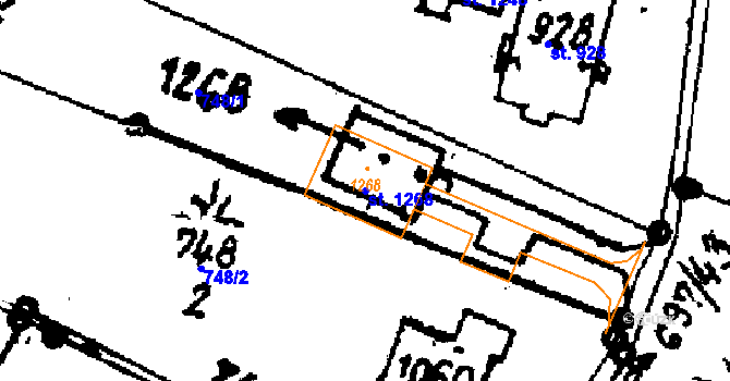 Parcela st. 1268 v KÚ Písek u Jablunkova, Katastrální mapa