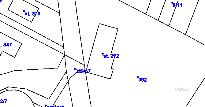 Parcela st. 272 v KÚ Písková Lhota, Katastrální mapa