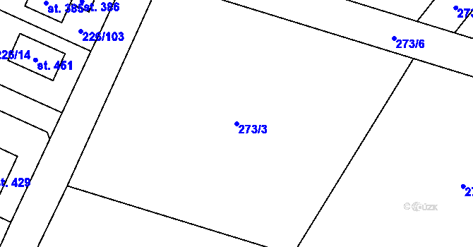 Parcela st. 273/3 v KÚ Písková Lhota, Katastrální mapa