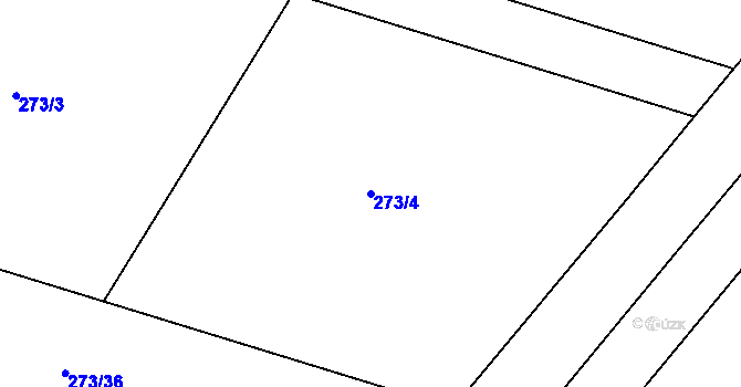 Parcela st. 273/4 v KÚ Písková Lhota, Katastrální mapa