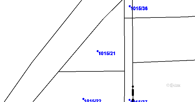 Parcela st. 1015/21 v KÚ Písnice, Katastrální mapa