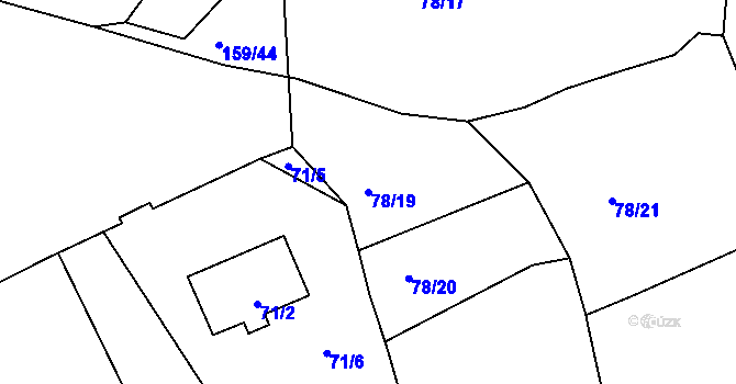 Parcela st. 78/19 v KÚ Pístov u Jihlavy, Katastrální mapa