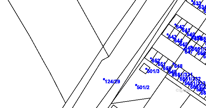 Parcela st. 124/5 v KÚ Pístov u Jihlavy, Katastrální mapa