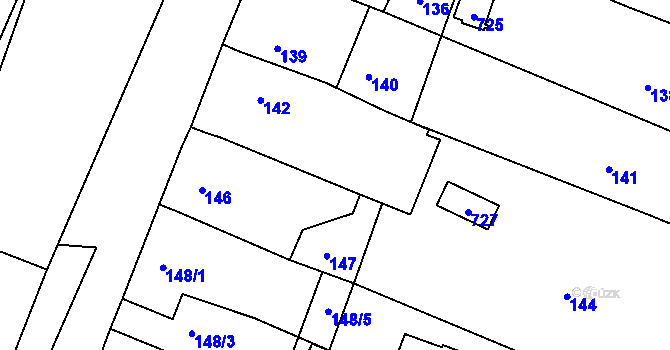 Parcela st. 143/1 v KÚ Pístov u Jihlavy, Katastrální mapa