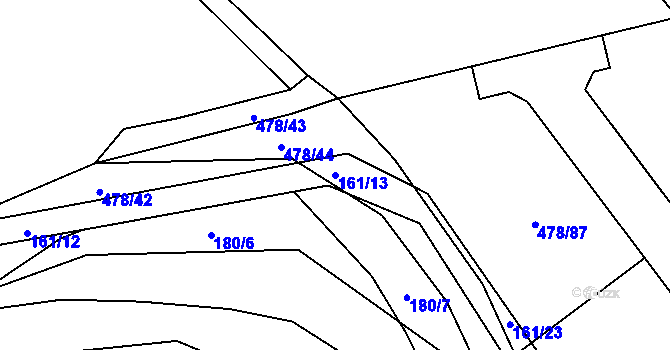 Parcela st. 161/13 v KÚ Pístov u Jihlavy, Katastrální mapa