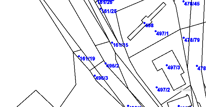 Parcela st. 161/17 v KÚ Pístov u Jihlavy, Katastrální mapa