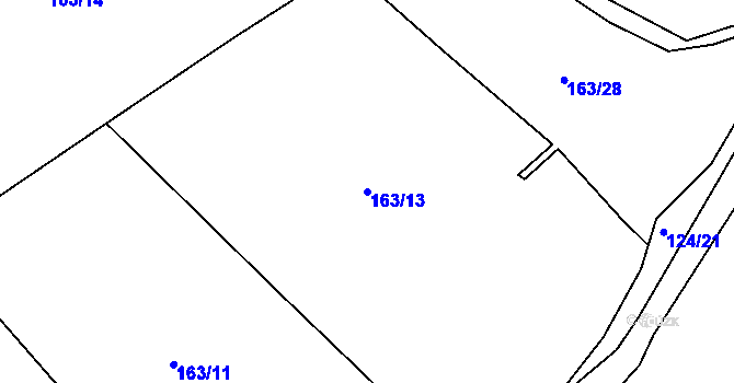 Parcela st. 163/13 v KÚ Pístov u Jihlavy, Katastrální mapa