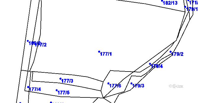 Parcela st. 177/1 v KÚ Pístov u Jihlavy, Katastrální mapa