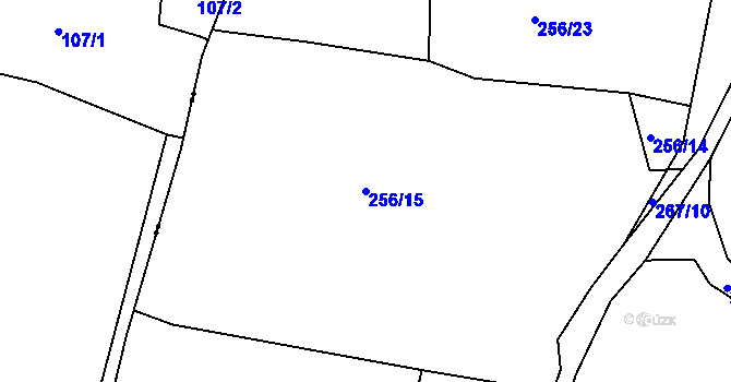 Parcela st. 256/15 v KÚ Pístov u Jihlavy, Katastrální mapa