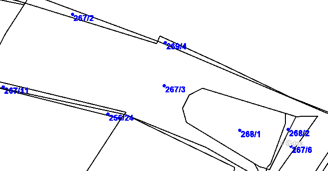 Parcela st. 267/3 v KÚ Pístov u Jihlavy, Katastrální mapa