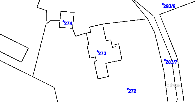 Parcela st. 273 v KÚ Pístov u Jihlavy, Katastrální mapa