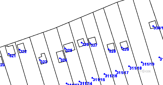 Parcela st. 326 v KÚ Pístov u Jihlavy, Katastrální mapa