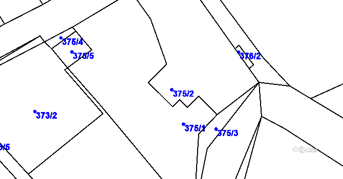 Parcela st. 375/2 v KÚ Pístov u Jihlavy, Katastrální mapa