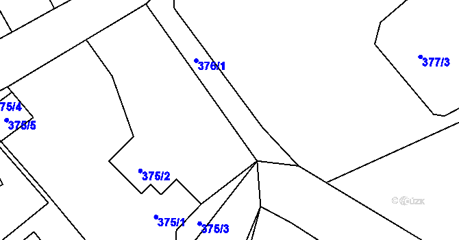 Parcela st. 376/2 v KÚ Pístov u Jihlavy, Katastrální mapa
