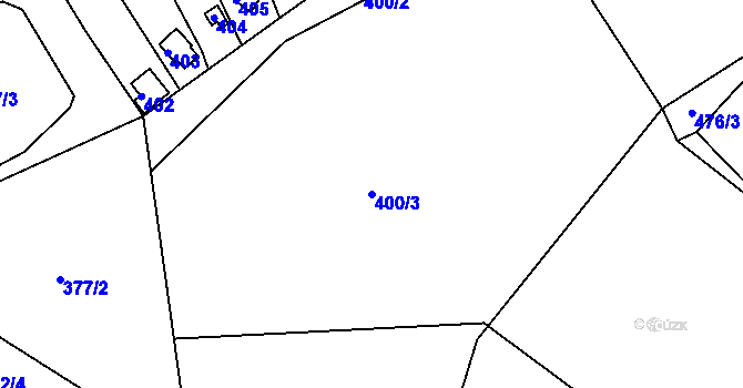 Parcela st. 400/3 v KÚ Pístov u Jihlavy, Katastrální mapa