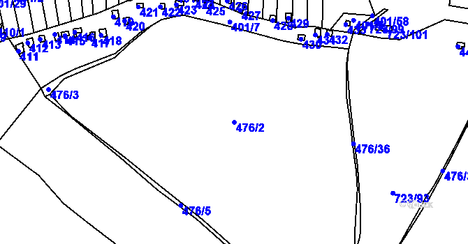 Parcela st. 476/2 v KÚ Pístov u Jihlavy, Katastrální mapa