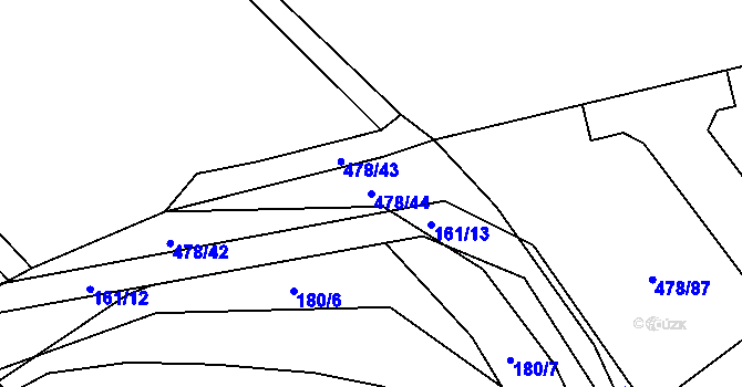 Parcela st. 478/44 v KÚ Pístov u Jihlavy, Katastrální mapa