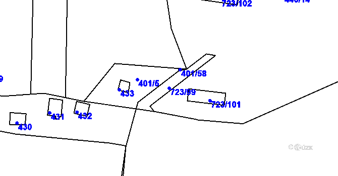 Parcela st. 723/99 v KÚ Pístov u Jihlavy, Katastrální mapa