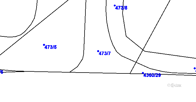 Parcela st. 473/7 v KÚ Pístov u Jihlavy, Katastrální mapa