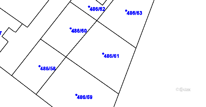 Parcela st. 486/61 v KÚ Pístov u Jihlavy, Katastrální mapa