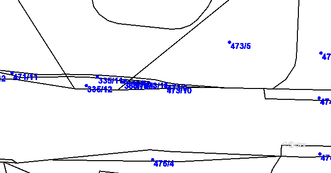 Parcela st. 473/10 v KÚ Pístov u Jihlavy, Katastrální mapa