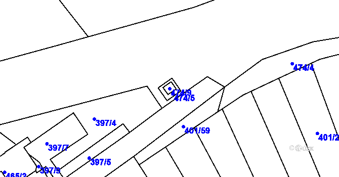 Parcela st. 474/9 v KÚ Pístov u Jihlavy, Katastrální mapa