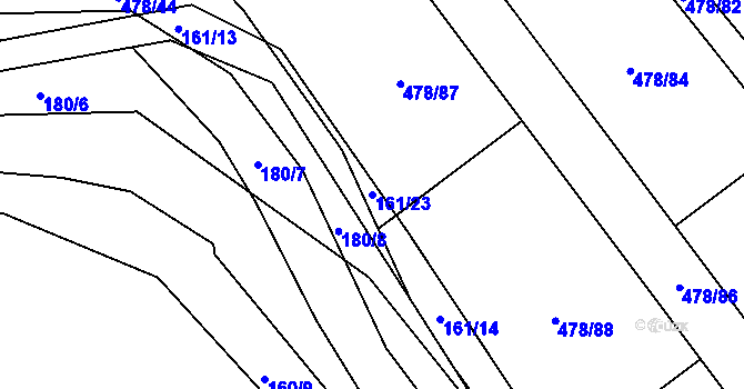 Parcela st. 161/23 v KÚ Pístov u Jihlavy, Katastrální mapa