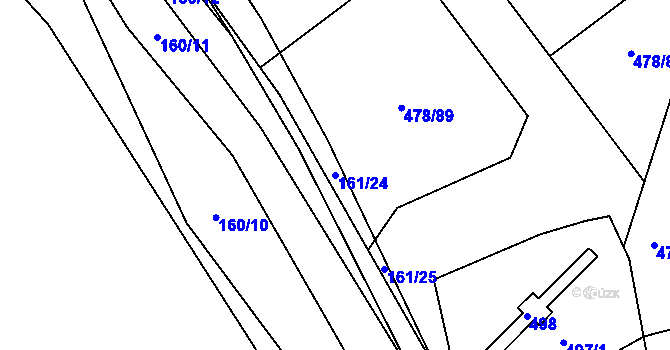 Parcela st. 161/24 v KÚ Pístov u Jihlavy, Katastrální mapa