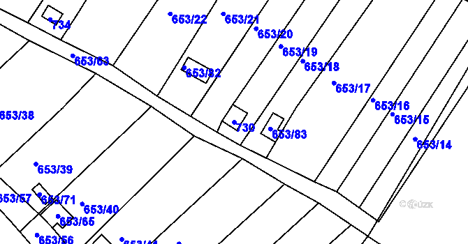 Parcela st. 730 v KÚ Pístov u Jihlavy, Katastrální mapa