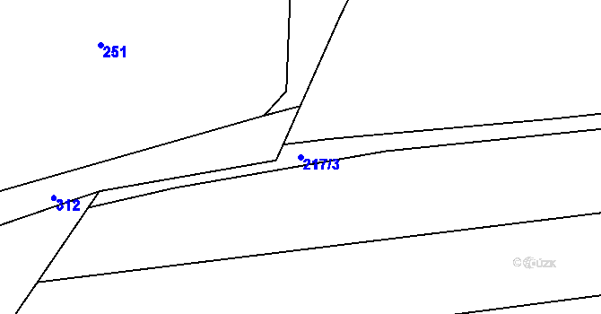 Parcela st. 217/3 v KÚ Písty u Nymburka, Katastrální mapa
