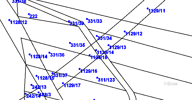 Parcela st. 1129/14 v KÚ Písty, Katastrální mapa