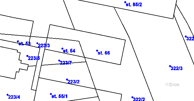 Parcela st. 66 v KÚ Píšť u Humpolce, Katastrální mapa
