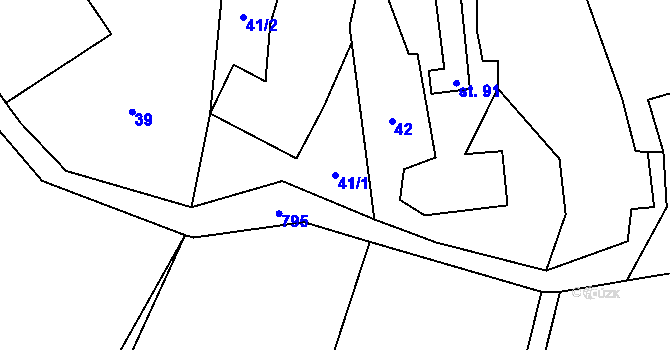 Parcela st. 41/1 v KÚ Píšť u Humpolce, Katastrální mapa