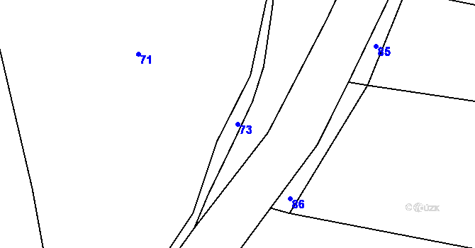 Parcela st. 73 v KÚ Píšť u Humpolce, Katastrální mapa