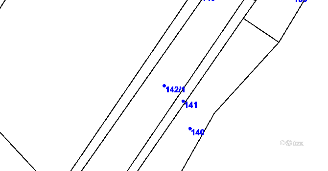 Parcela st. 142/1 v KÚ Píšť u Humpolce, Katastrální mapa