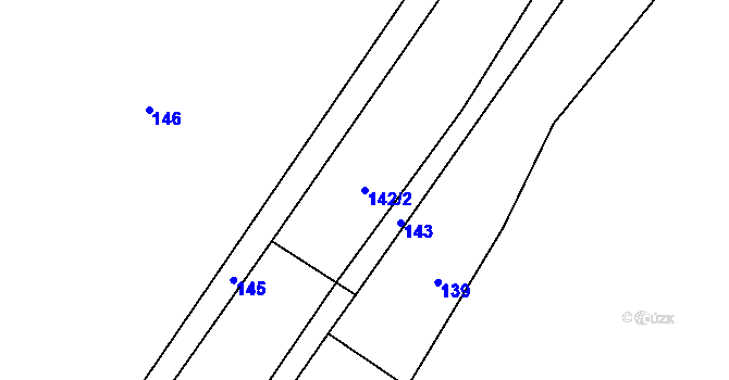 Parcela st. 142/2 v KÚ Píšť u Humpolce, Katastrální mapa