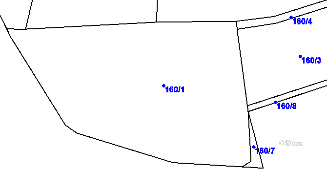 Parcela st. 160/1 v KÚ Píšť u Humpolce, Katastrální mapa