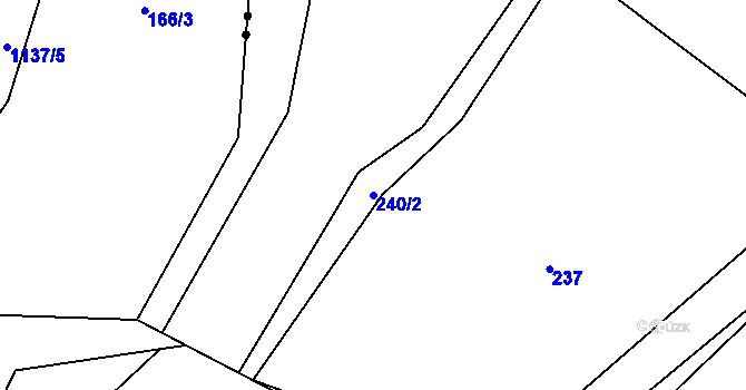 Parcela st. 240/2 v KÚ Píšť u Humpolce, Katastrální mapa