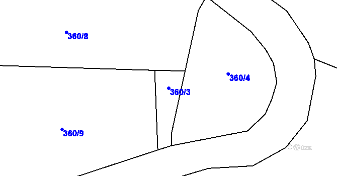 Parcela st. 360/3 v KÚ Píšť u Humpolce, Katastrální mapa