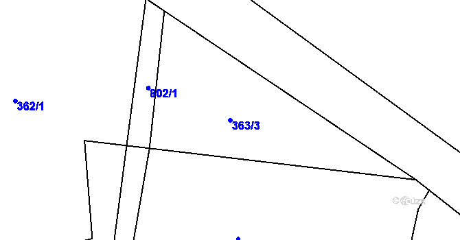 Parcela st. 363/3 v KÚ Píšť u Humpolce, Katastrální mapa