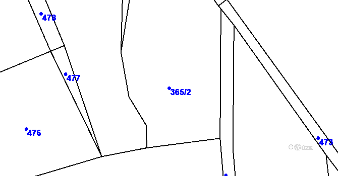 Parcela st. 365/2 v KÚ Píšť u Humpolce, Katastrální mapa