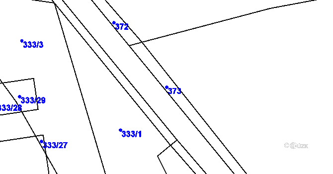 Parcela st. 373 v KÚ Píšť u Humpolce, Katastrální mapa