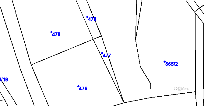 Parcela st. 477 v KÚ Píšť u Humpolce, Katastrální mapa