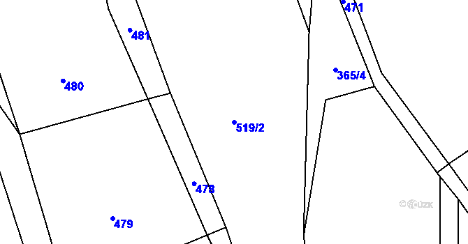 Parcela st. 519/2 v KÚ Píšť u Humpolce, Katastrální mapa