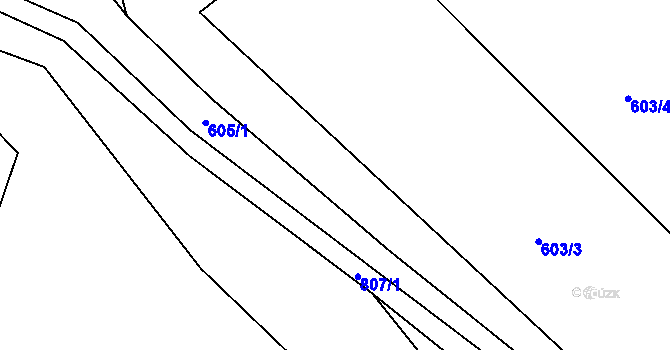 Parcela st. 605 v KÚ Píšť u Humpolce, Katastrální mapa