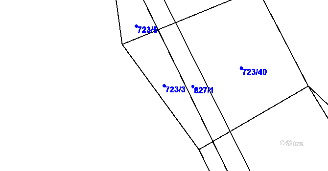 Parcela st. 723/3 v KÚ Píšť u Humpolce, Katastrální mapa