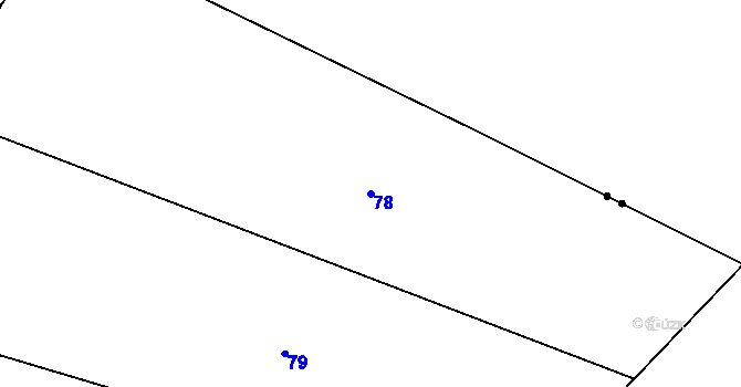 Parcela st. 78 v KÚ Píšť u Humpolce, Katastrální mapa