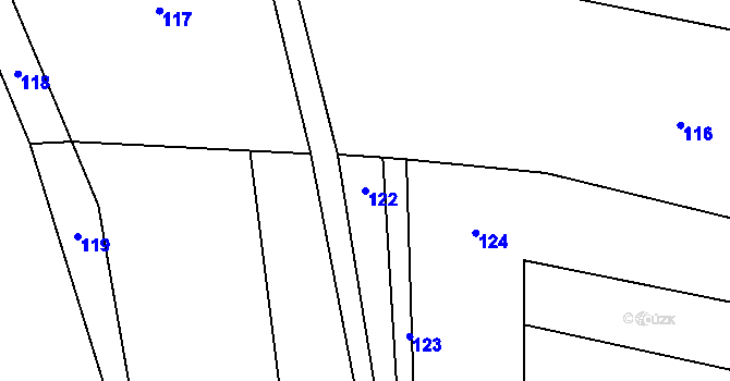 Parcela st. 122 v KÚ Píšť u Humpolce, Katastrální mapa