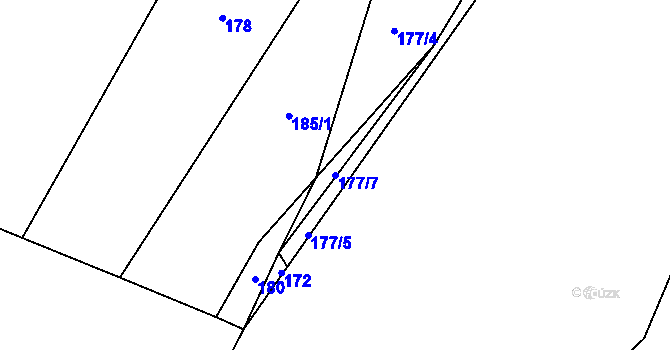Parcela st. 177/7 v KÚ Píšť u Humpolce, Katastrální mapa